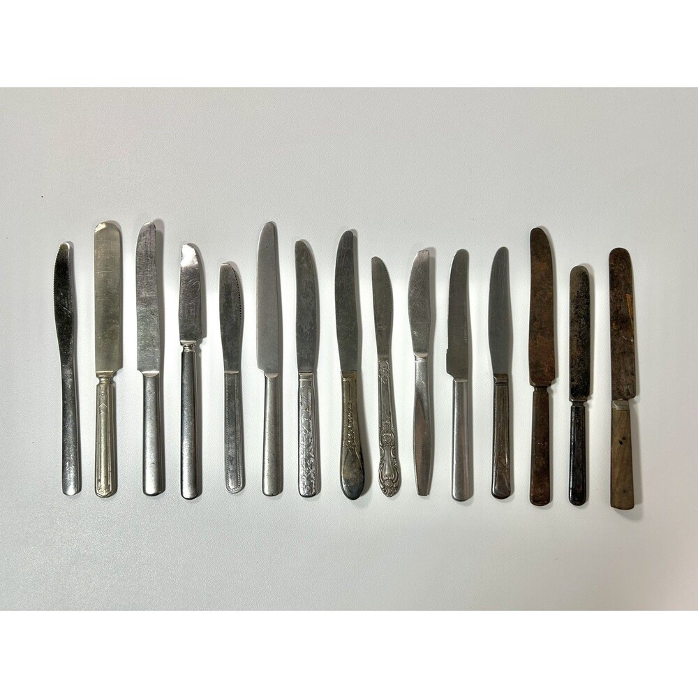 Lot of 15 Assorted Vintage Antique Varied Butter Knives